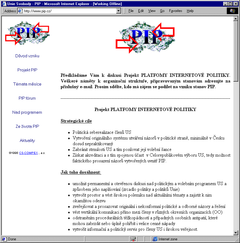 Český Internet v roce 1998