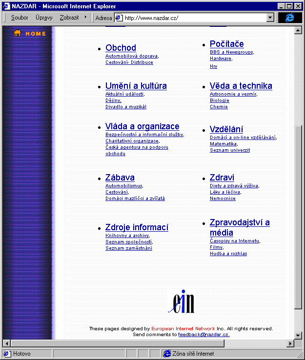 Český Internet v roce 1998