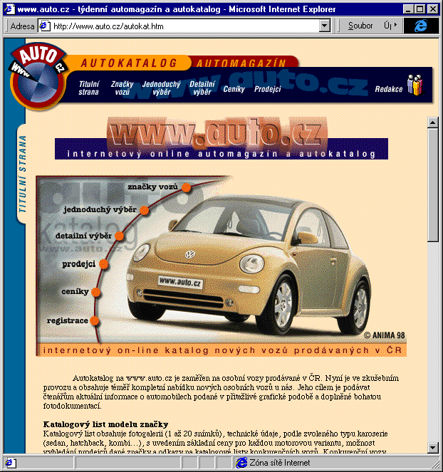 Český Internet v roce 1998