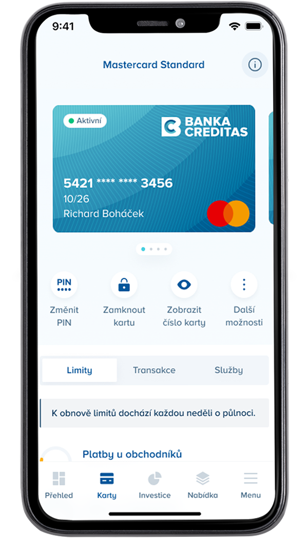 CREDITAS One, internetové a mobilní bankovnictví od Banky CREDITAS, spuštěné k 19. 11. 2025.