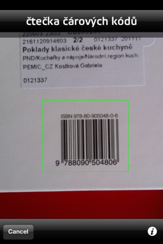 Mobilní aplikace Martinus - čtečka čárových kódů