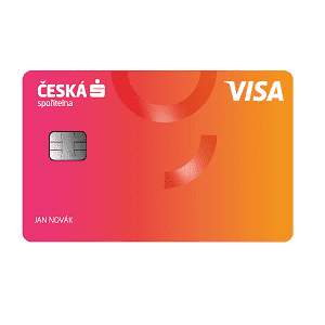 Platební karta České spořitelny v designu Coral.