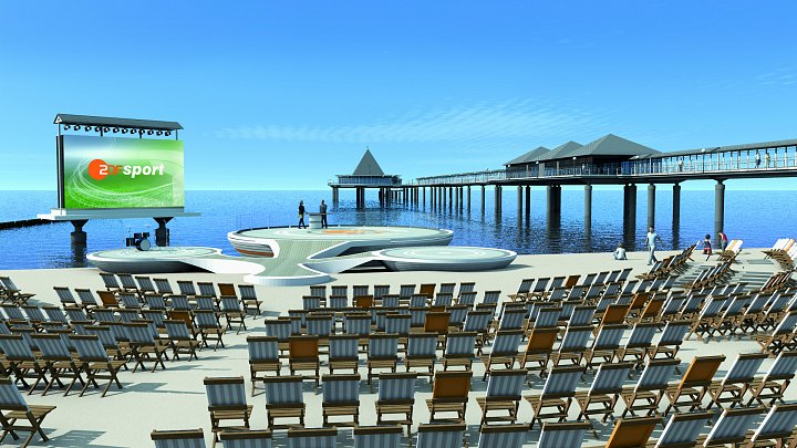 Fotbalová pláž, kterou vybuduje ZDF k Euru 2012