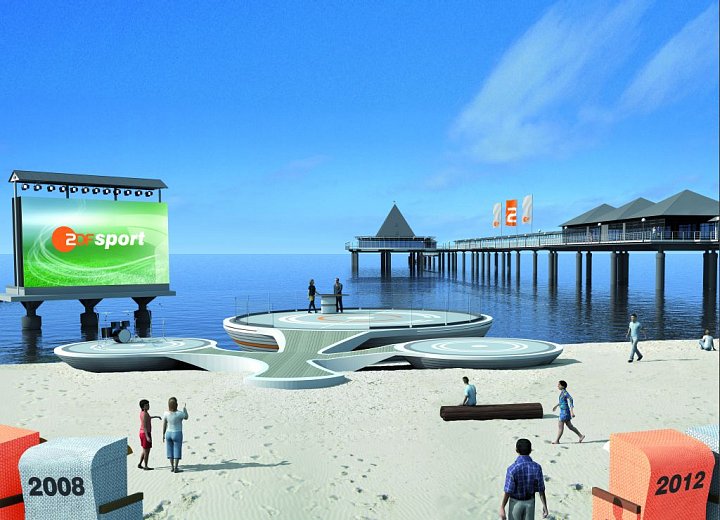 Fotbalová pláž, kterou vybuduje ZDF k Euru 2012