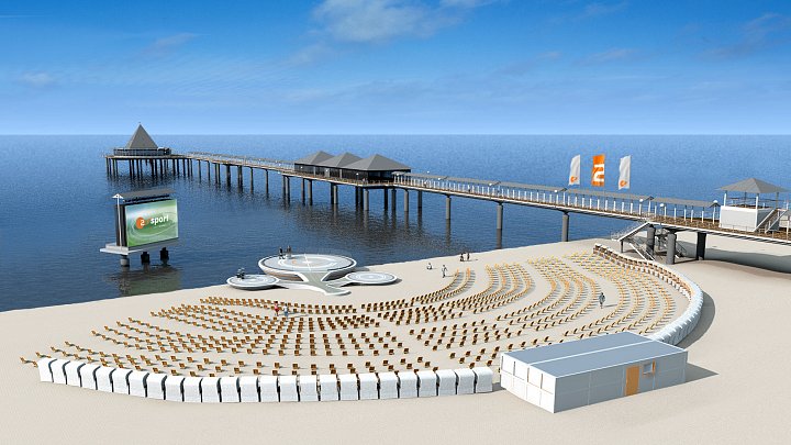 Fotbalová pláž, kterou vybuduje ZDF k Euru 2012