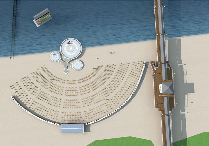 Fotbalová pláž, kterou vybuduje ZDF k Euru 2012