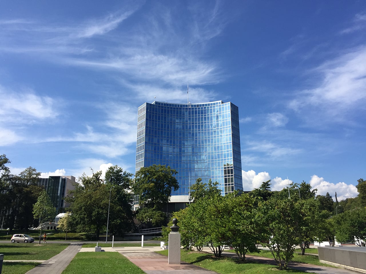 Sídlo Mezinárodní telekomunikační unie (ITU) v Ženevě