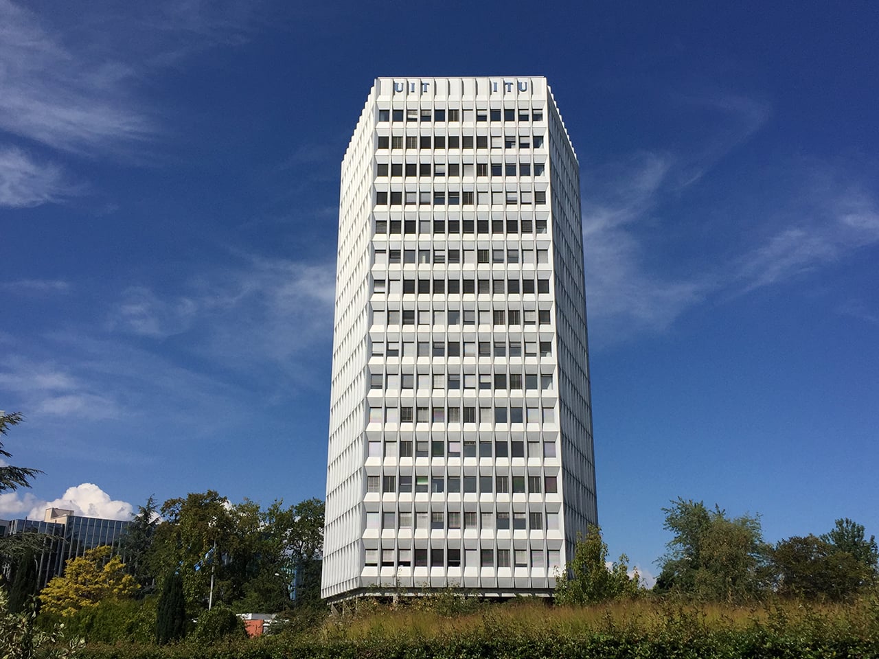 Sídlo Mezinárodní telekomunikační unie (ITU) v Ženevě