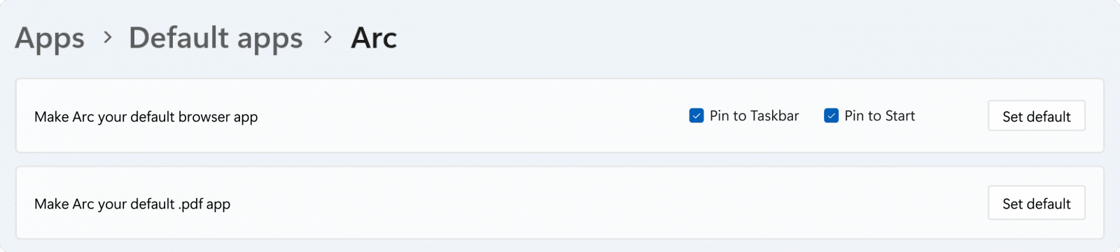 Výchozí stránka nastavení webového prohlížeče