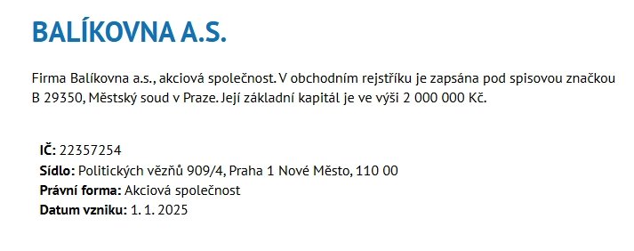 Balíkovna akciová společnost