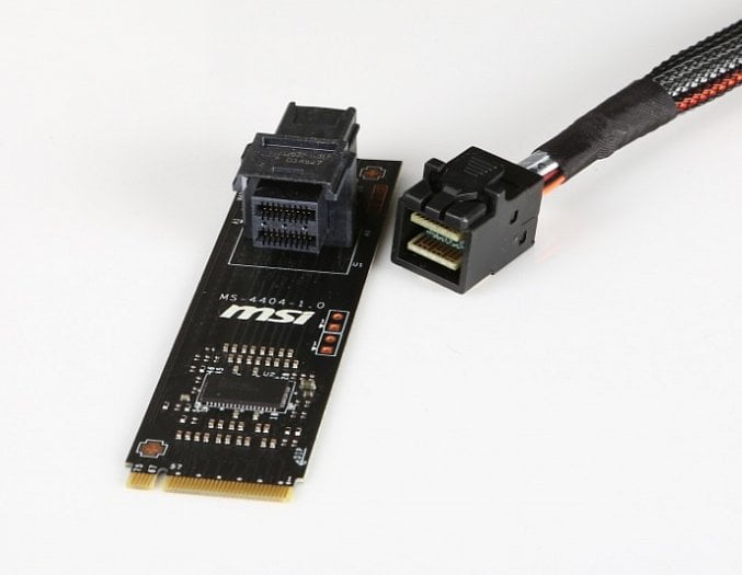 MSI M.2 to Turbo Mini-SAS HD adapter card