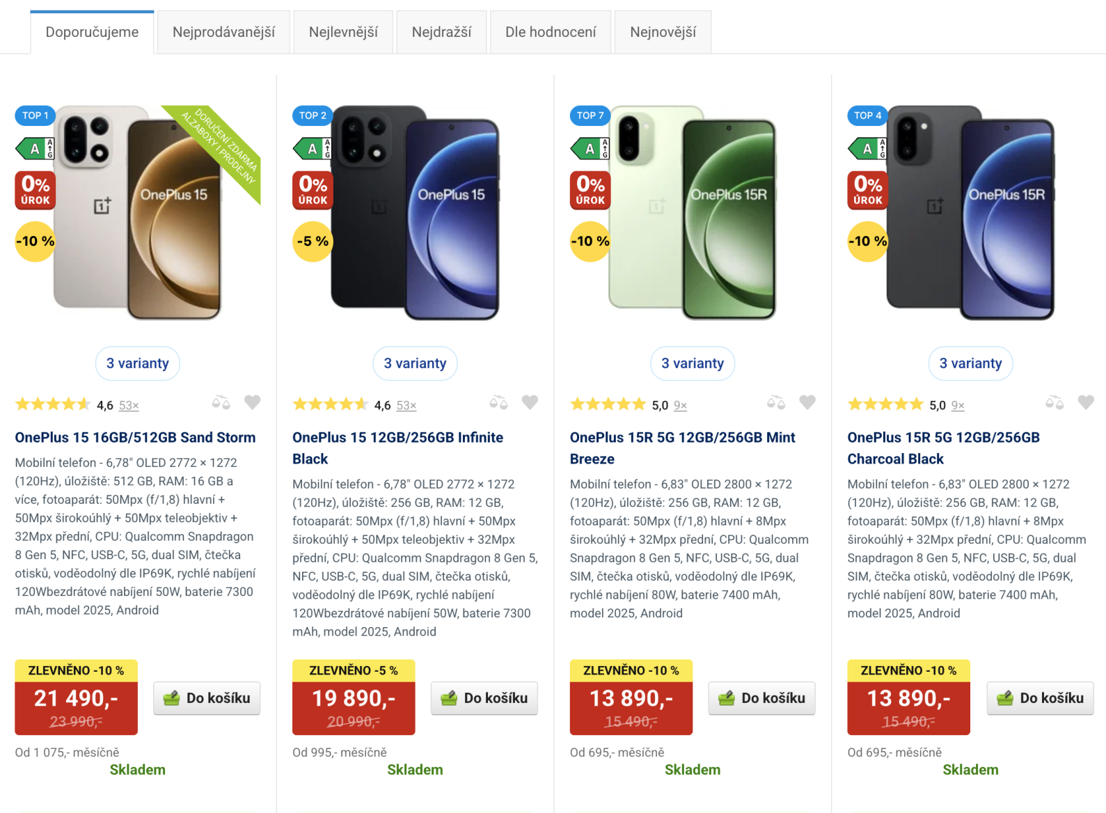 Telefony OnePlus zůstávají v e-shopech běžně k dispozici, novější telefony už sem ale nedorazí.