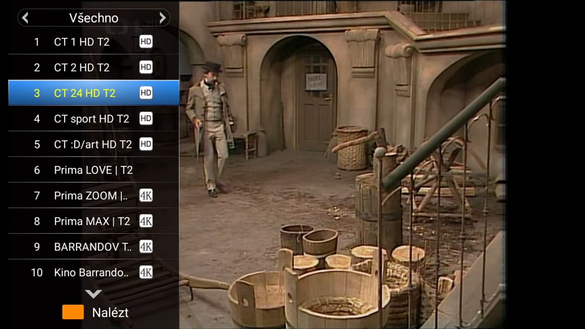 Ladění a EPG DVB-T