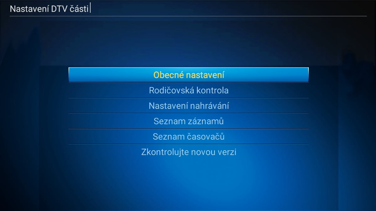 Ladění a EPG DVB-T