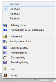 <p>Nabídka pravého tlačítka myši obsahuje všechny hlavní funkce programu</p>