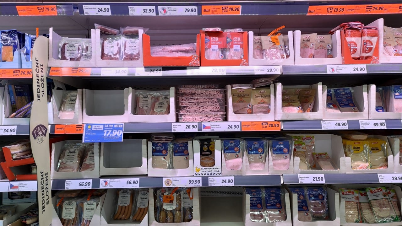 Ceny v Lidlu, Český Těšín (CZ), 30. 3. 2023.