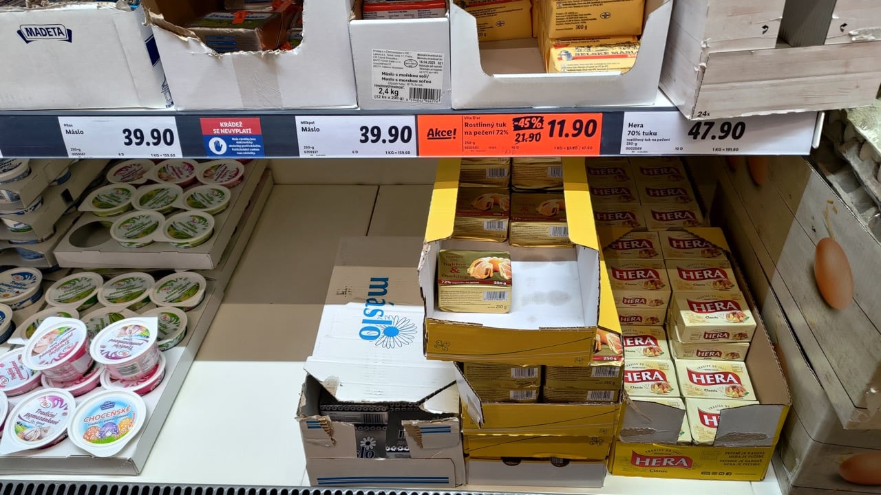 Ceny v Lidlu, Český Těšín (CZ), 30. 3. 2023.