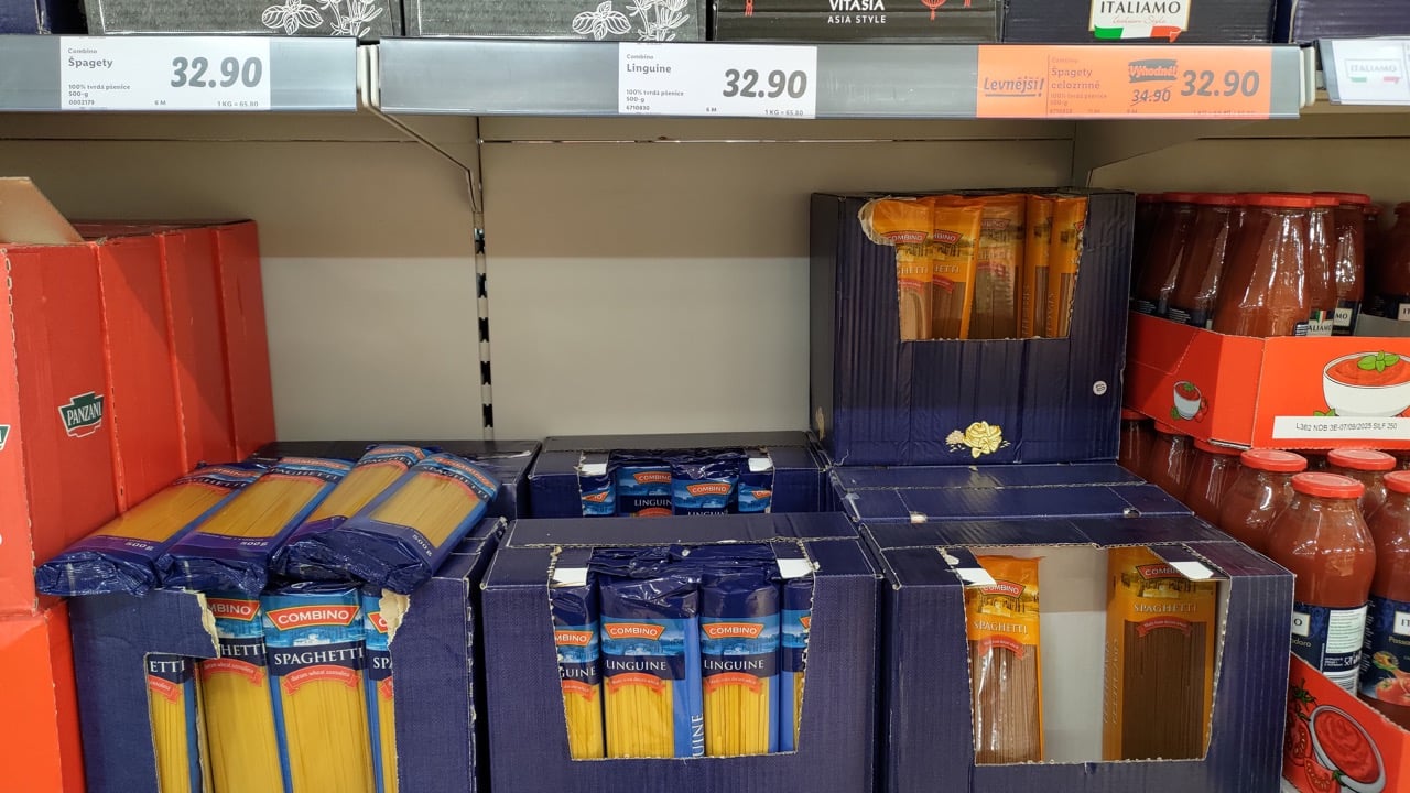 Ceny v Lidlu, Český Těšín (CZ), 30. 3. 2023.