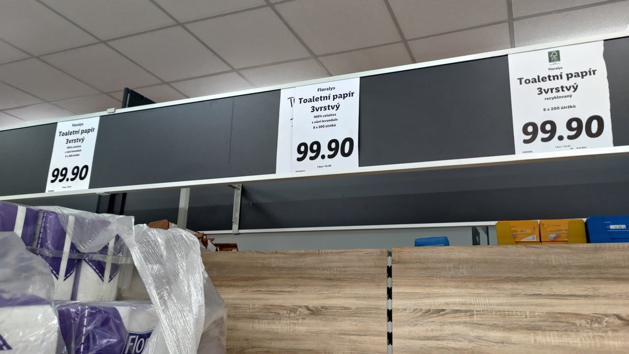 Ceny v Lidlu, Český Těšín (CZ), 30. 3. 2023.