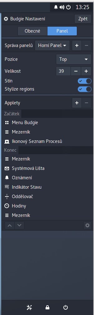 Manjaro a prostředí Budgie