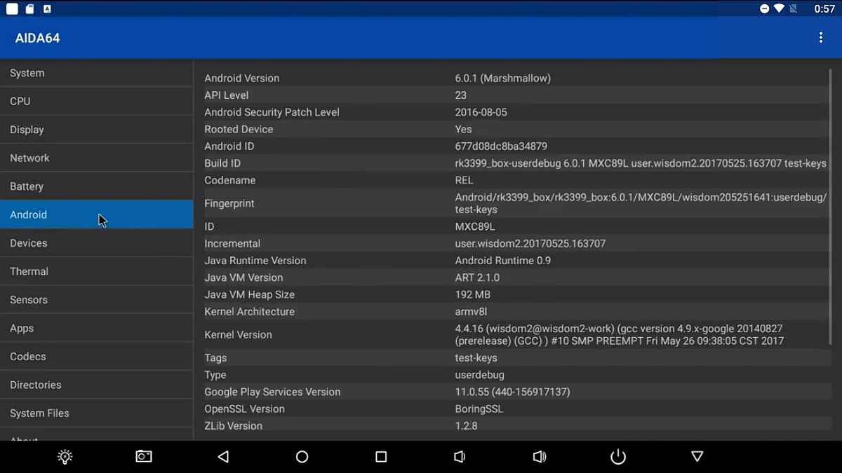 Aida 64 / Android 6