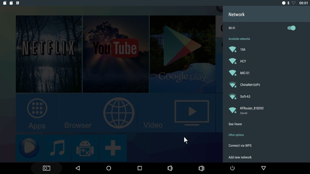 H96 Pro mini - uživatelské prostředí