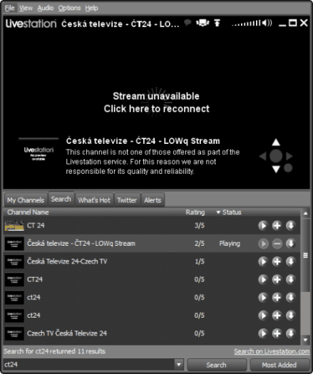 Českou televizi jsme si na Livestation nepustili