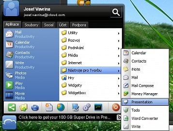 <p>Start menu v icloud také zachovává zažitou podobu</p>