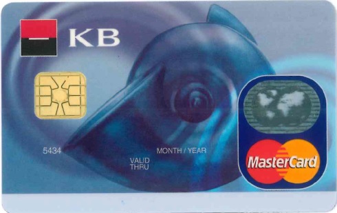 Platební karta Komerční banky z roku 2003.