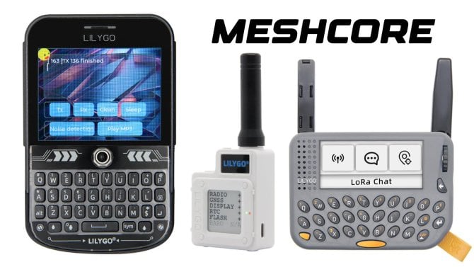 Zařízení určená pro MeshCore