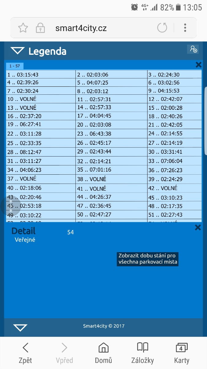 Smart parkování v Kolíně. Senzory, automaty, web i aplikace