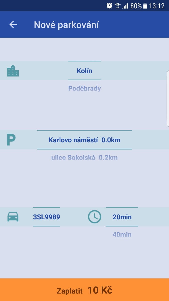 Smart parkování v Kolíně. Senzory, automaty, web i aplikace