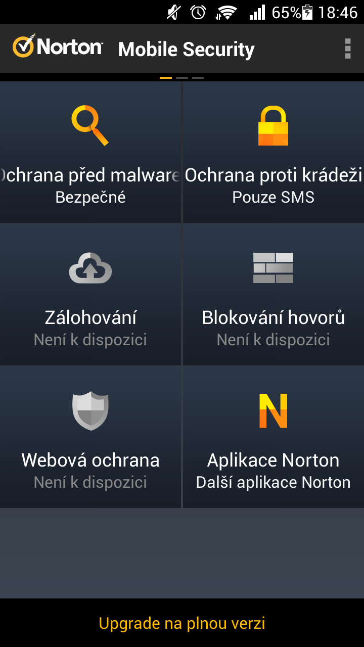 Všechny funkce jsou dobře dostupné z úvodní obrazovky