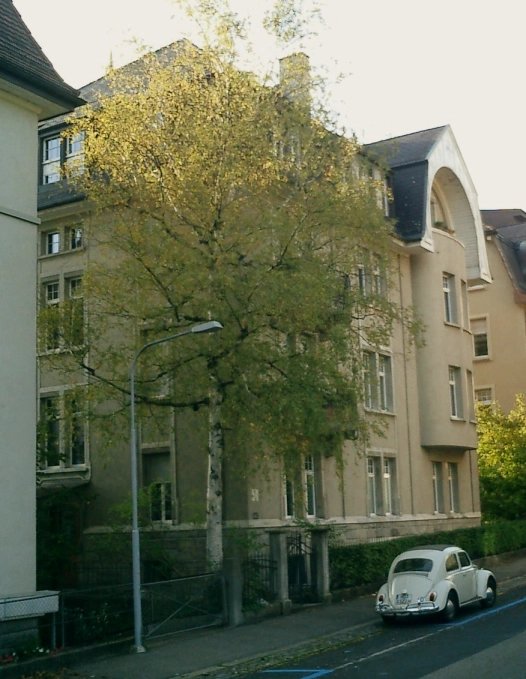 Dům Milevy Einstein-Marić na Huttenstrasse 62 v Curychu, koupila si ho za peníze z Nobelovy ceny, které jí Einstein věnoval