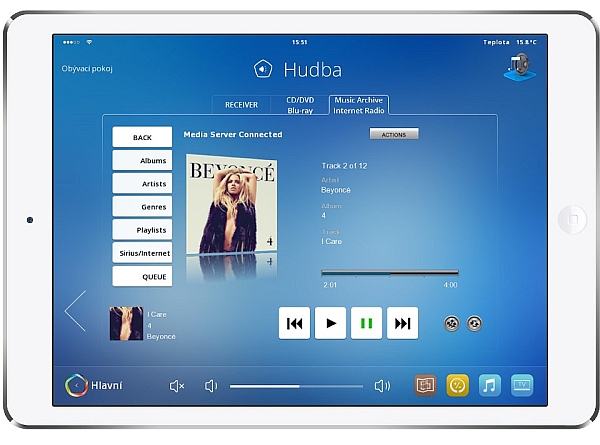 inHome nová uživatelské rozhraní