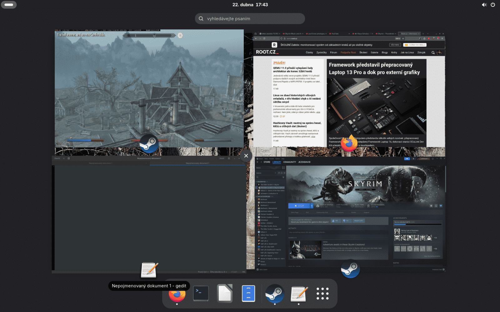 Skyrim běžící na Linuxu s Radeonem HD 7970 v roce 2026