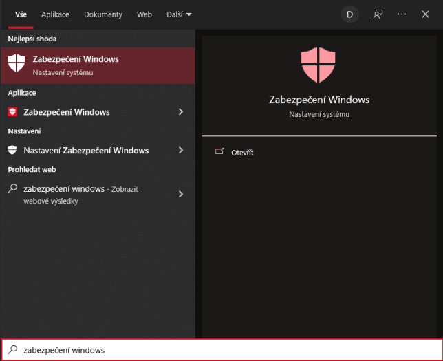 Jak zapnout Windows Defender 1. část