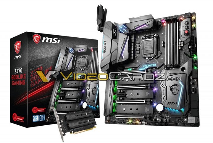 MSI Z370 Godlike Gaming (Zdroj: VideoCardz)