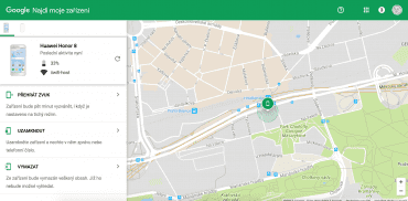Mobil můžete najít přes internet a prozvonit jej, nebo z něj vymazat všechna data.