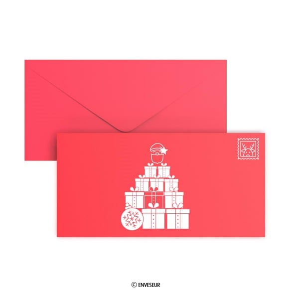 Červená obálka se vzorem