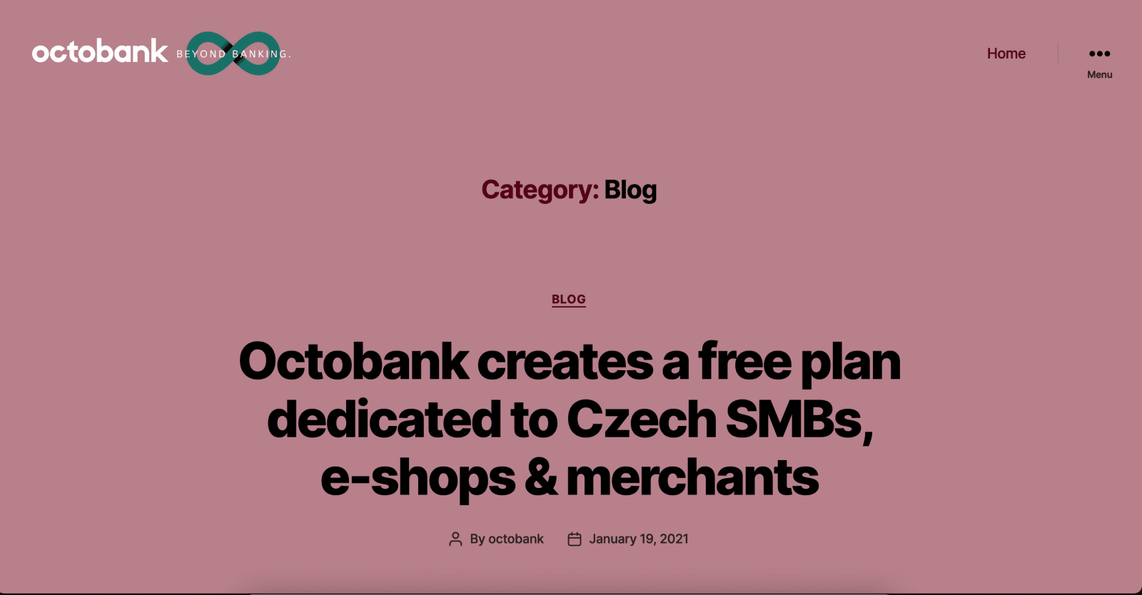 Prezentace Octobank, screenshoty a obrázky z webu octobanking.com z 22. 1. 2021