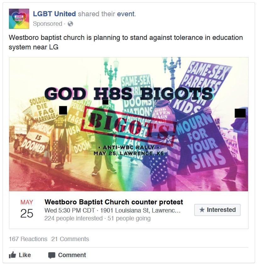 Propaganda na Facebooku a Instagramu: Ruskem placené reklamy