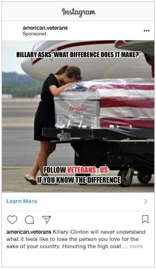 Propaganda na Facebooku a Instagramu: Ruskem placené reklamy