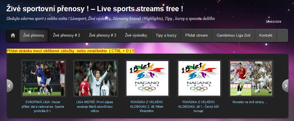 Náhled stránek ziveprenosy.cz