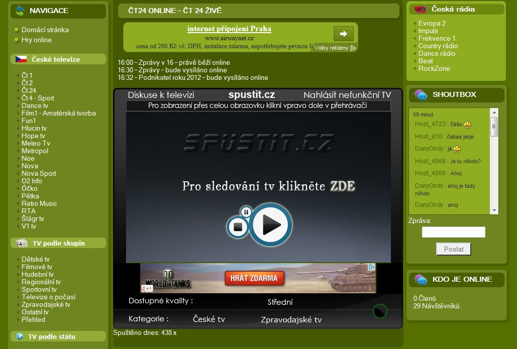 Náhled webových stránek Spustit.cz