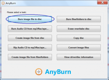 <p>AnyBurn neohromí rozhraním, ale jeho funkce jsou dostačující</p>