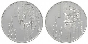 Pamětní stříbrná mince ke 150. výročí narození Františka Kupky. Nominílní hodnota 200 Kč. Emise: 22. 9. 2021. Autor mince: Adam Fejfar.