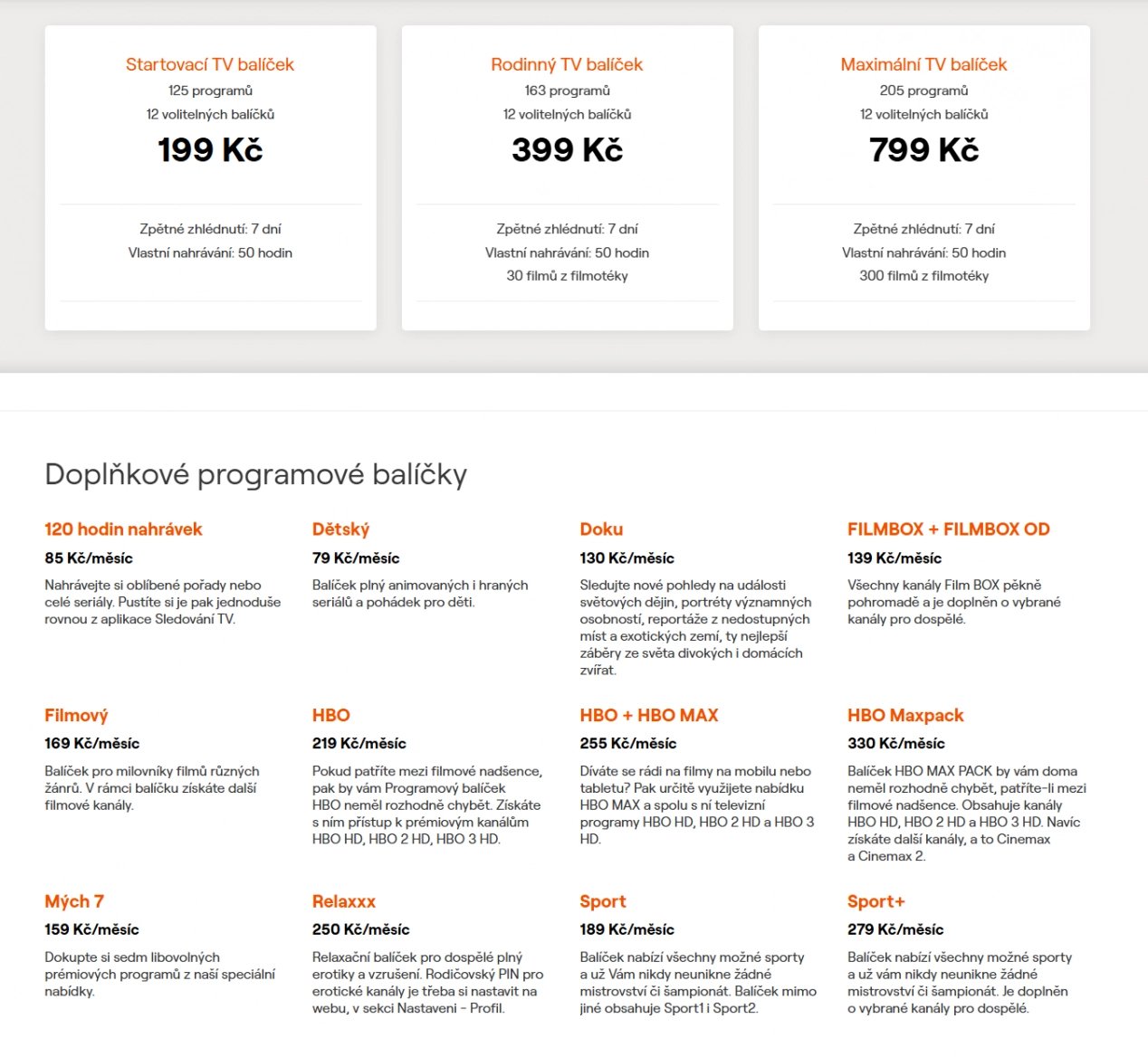 Kompletní nabídka internetové ČEZNET televize