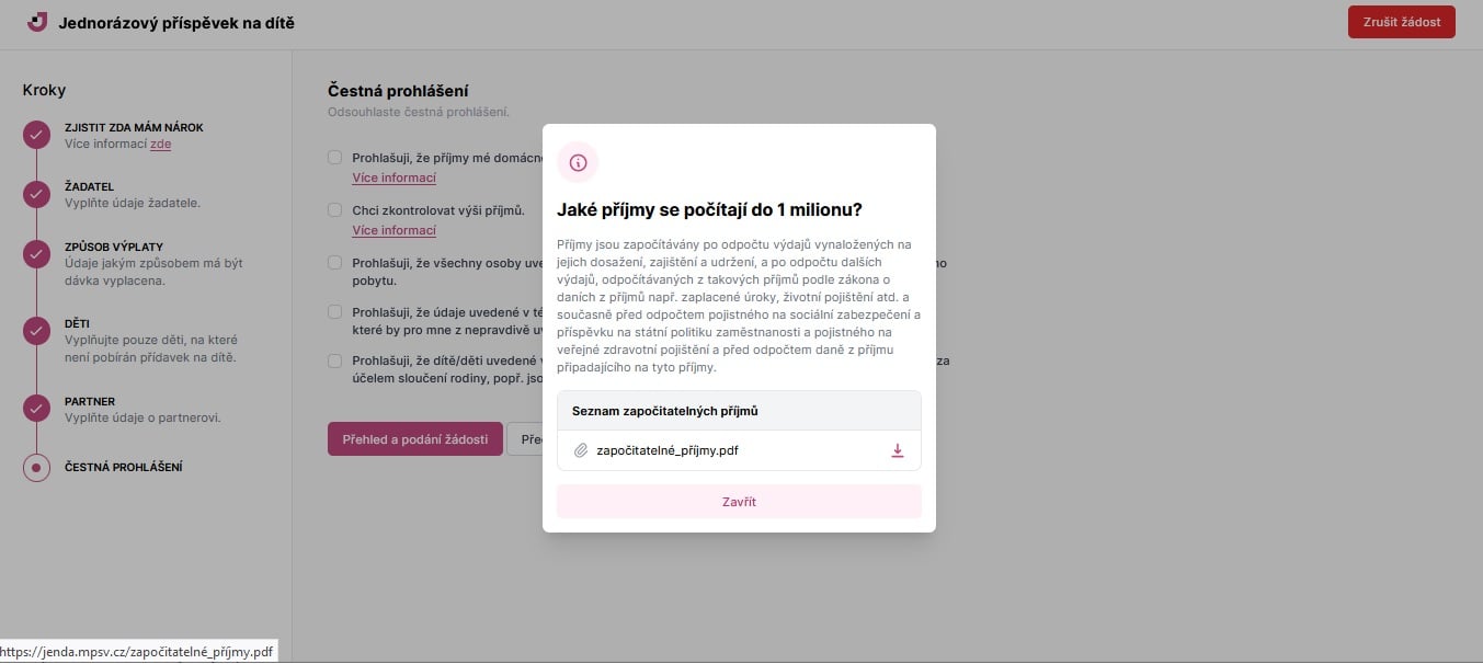 Nejste-li si jistí, co vše do příjmů zahrnout, pomůže nápověda