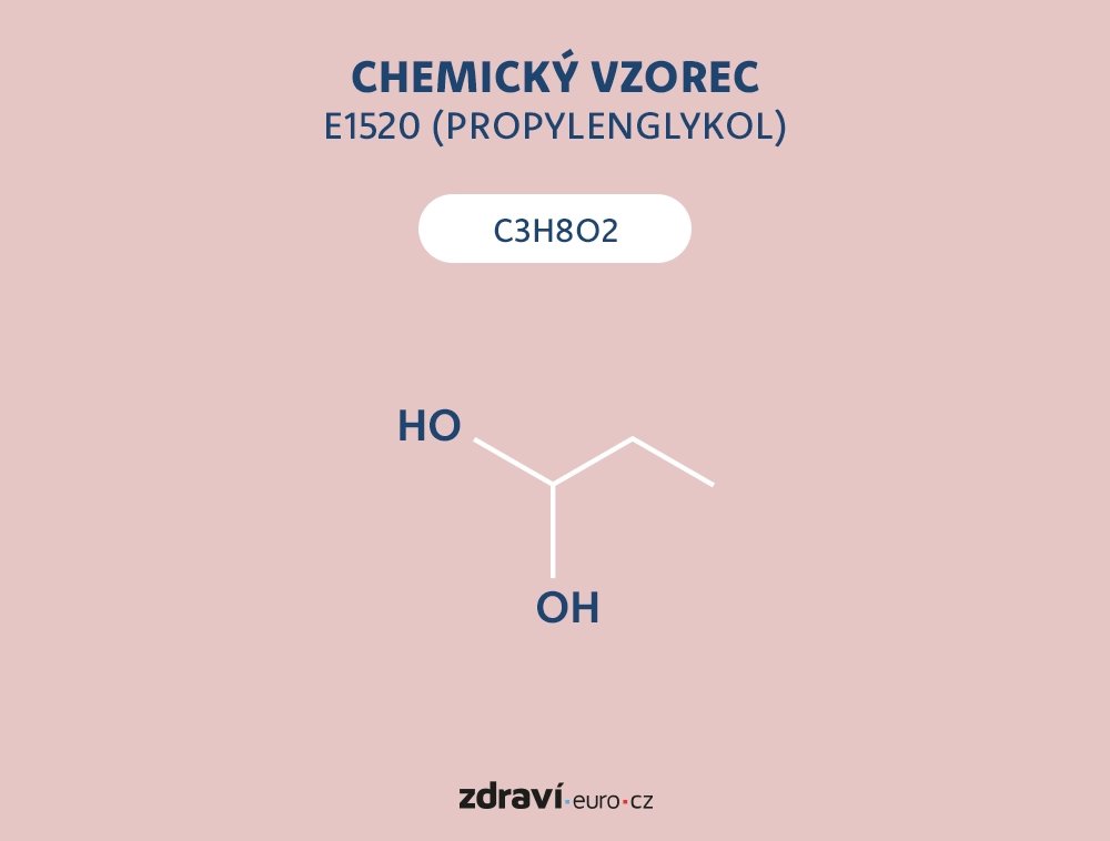 Chemický vzorec propylenglykolu